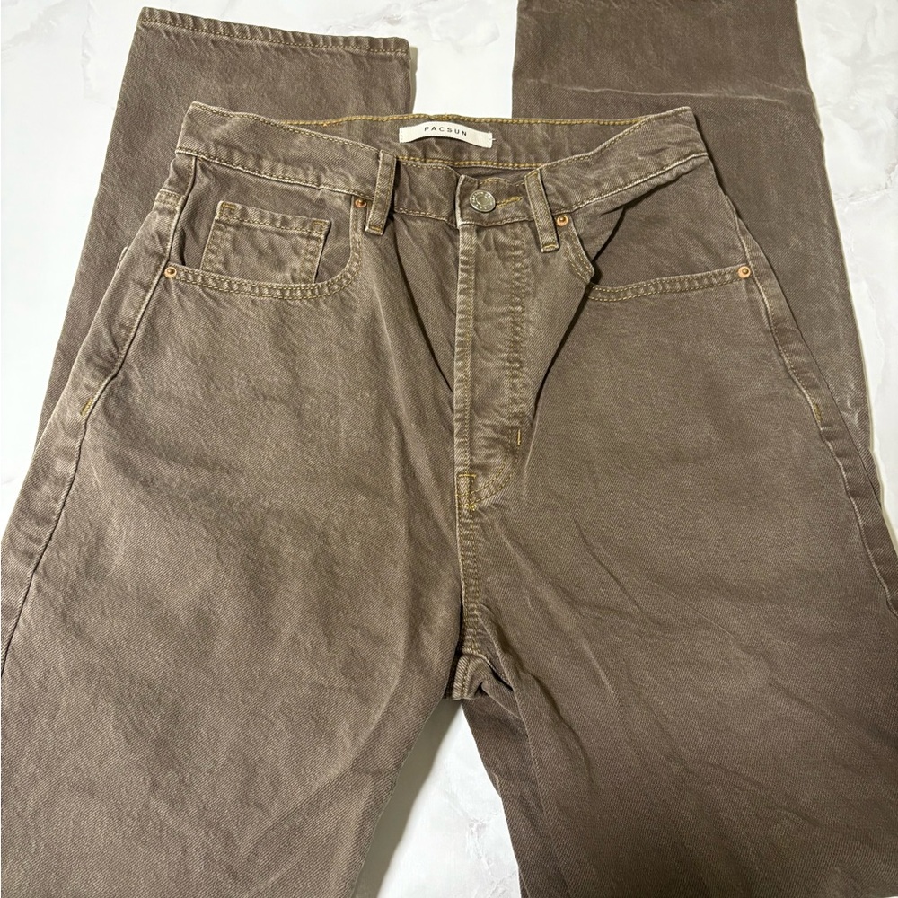 PacSun Brown Dad Jean Button Fly
